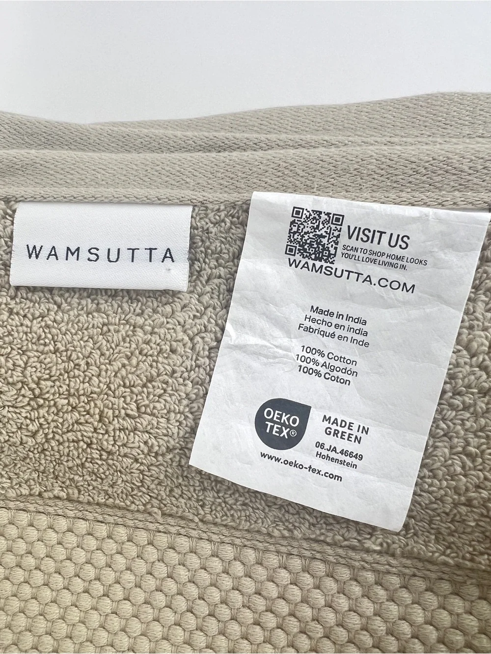 Wamsutta Bath Towel Set Tan Beige Premium Zero Twist Cotton Plush 8 Pc Set NEW